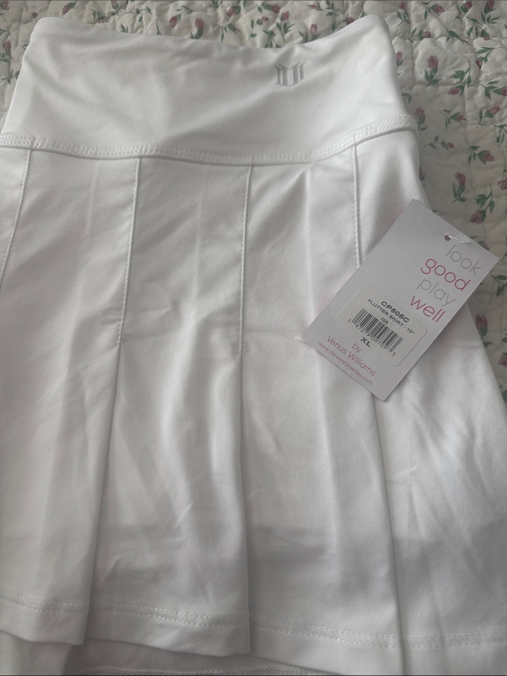 EleVen by Venus Williams White Pleated Tennis Skort